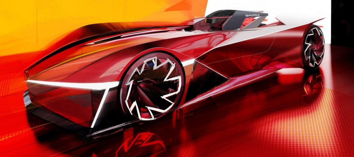 Skoda Vision GT представляет собой гоночный электромобиль