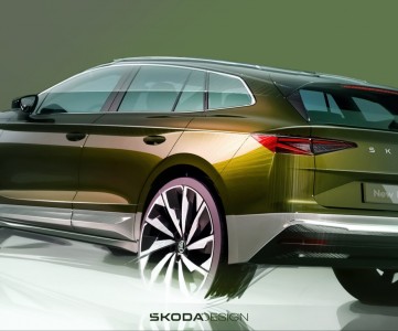 Эскизы экстерьера нового семейства Škoda Enyaq
