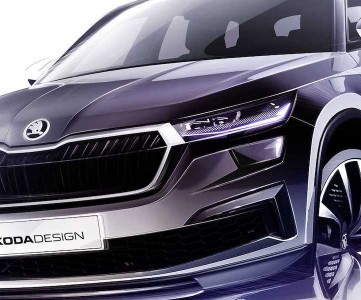 Тизер рестайлинга Skoda Kodiaq 2021 года