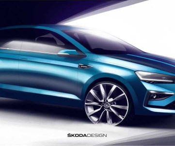 Эскизы Skoda Slavia 2022 года